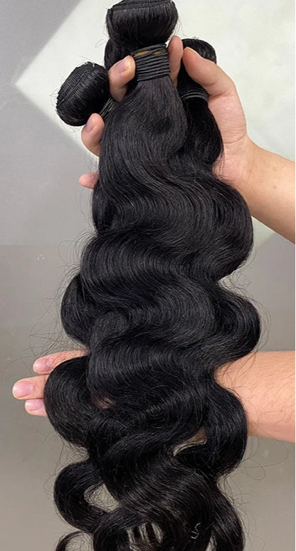 Premium Body Wave Human Hair Weave - Machine Double Weft, No Chemical Processing, Can Be Permed, Suitable for Darker Dying Colors