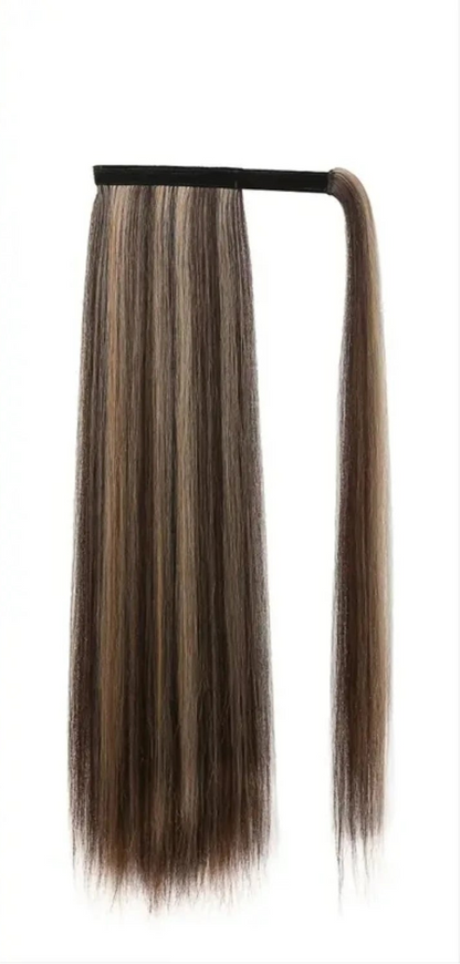 Premium Heat-Resistant Straight Synthetic Clip-In Ponytail Extension – Perfect for Daily Wear & Special Occasions