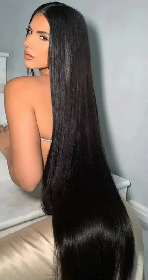 Premium Straight Human Hair Weave - Machine Double Weft, Permed, No Chemical Processing, Suitable for Darker Dyes