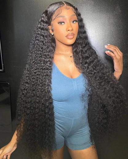 Long Deep Wave Lace Front Wig – 13x4 & 13x6 Transparent Lace Human Hair