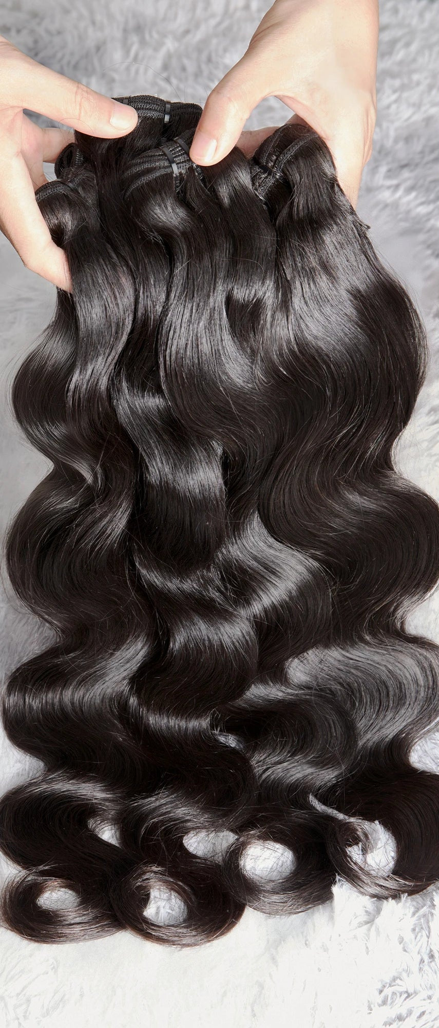 Virgin Peruvian Body Wave Human Hair Bundles – Tangle-Free, Long-lasting & Restyleable