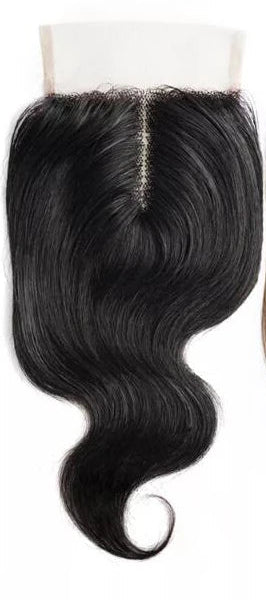 Natural Body Wave 4x4 Lace Part Closure – 100% Human Hair, Middle Part, Full & Voluminous