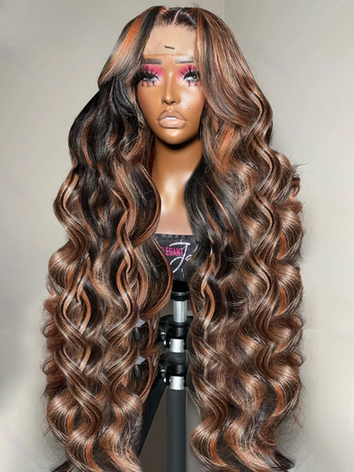 Long 26+ Inch Body Wave Lace Front Wig – 100% Human Hair, Transparent Lace, Swiss Lace Base