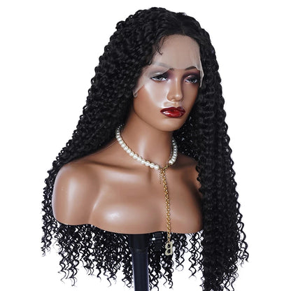 Curly Synthetic Lace Wig with Light Brown Lace – Comfortable Daily Use Glueless Wig for Natural Look