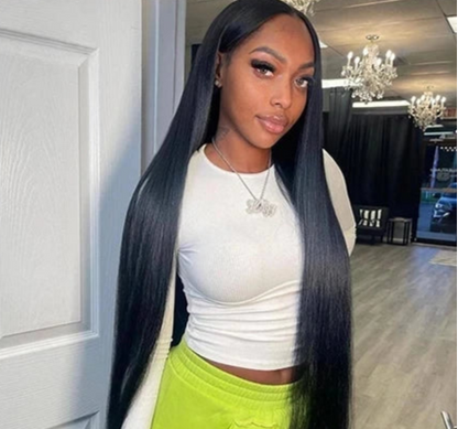 Premium Straight Human Hair Weave - Machine Double Weft, Straightened, Can Be Permed, Autumn-Ready, Suitable for Darker Dyes