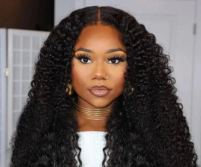 Remy Brazilian Deep Wave Lace Front & Closure Wig – 26+ Inch, Swiss Lace, Transparent, Natural Look