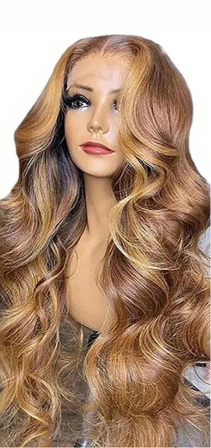 Ombre Body Wave Lace Front Human Hair Wig – 100% Human Hair, Transparent HD Lace, Customizable & No Shedding