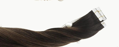 VeSunny Real Tape-In Hair Extensions | Seamless Skin Weft, Natural & Silky Straight, 12-24 Inch
