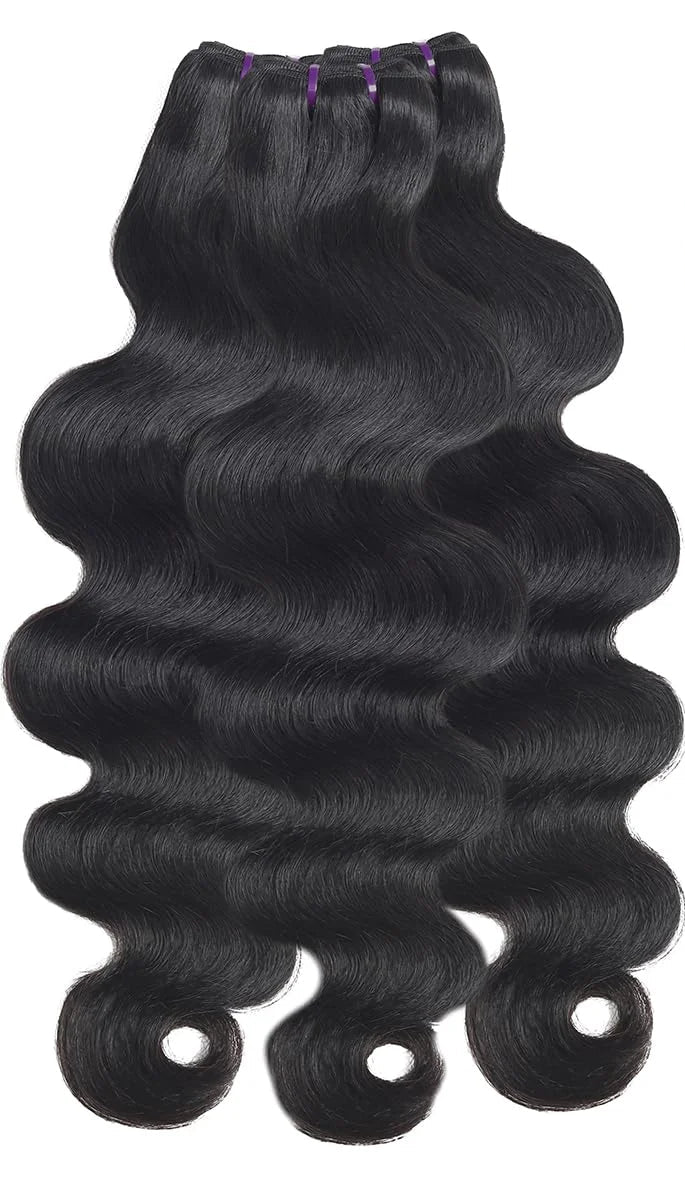 Body Wave Human Hair Extensions – 100% Virgin Human Hair Weaving, Permable, All Color Options