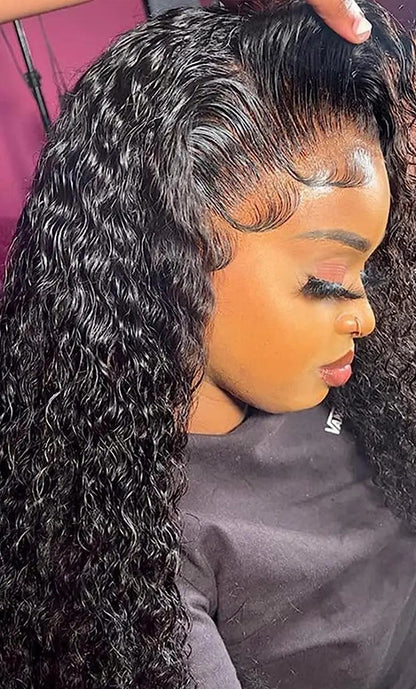 Premium Deep Wave 13x6 Lace Front Wig – 100% Indian Remy Hair, Transparent Lace, 26+ Inches