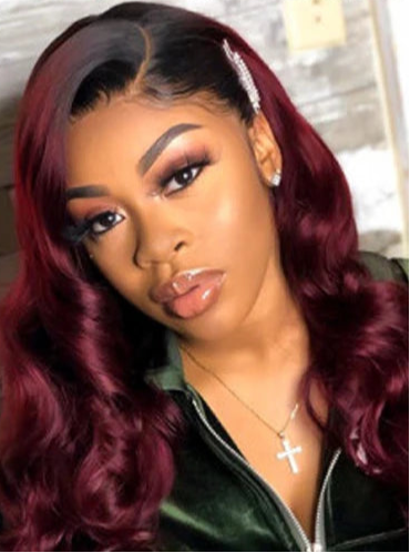 Ombre Body Wave Lace Front Human Hair Wig – 100% Human Hair, Transparent HD Lace, Customizable & No Shedding