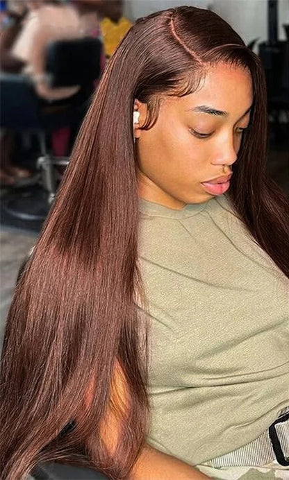 Brown Straight Hair Bundles with HD Lace Closure – Virgin Human Hair