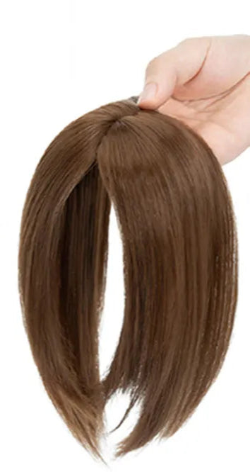 Natural Clip-In Middle Part Bangs | High-Temperature Fiber with Soft & Thick Texture
