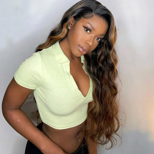 Long Wavy Lace Front Synthetic Wig – Natural Look Heat-Resistant Daily Wear Wig