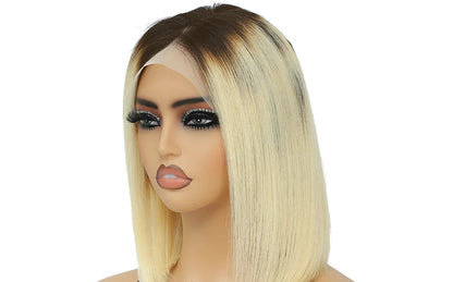 Straight Bob Lace Front Wig – 13x4 Frontal, HD Transparent Lace, Restyle & Curlable, 100% Human Hair