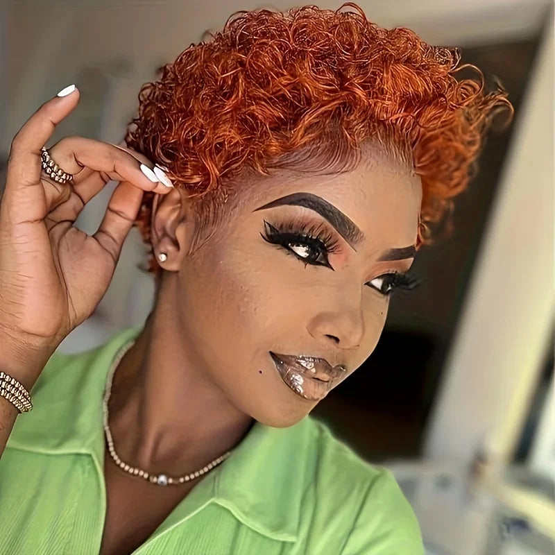 Curly Lace Frontal Wig – 100% Human Hair, Natural Look, No Chemicals