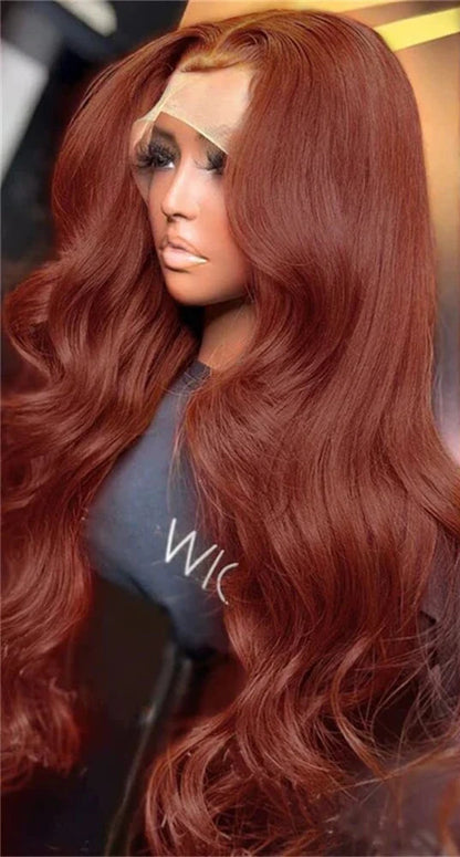 Deep Purple Body Wave Lace Front Wig – Dark Burgundy Glueless T-Part Synthetic Wig, Pre-Plucked Hairline, High-Quality, Affordable