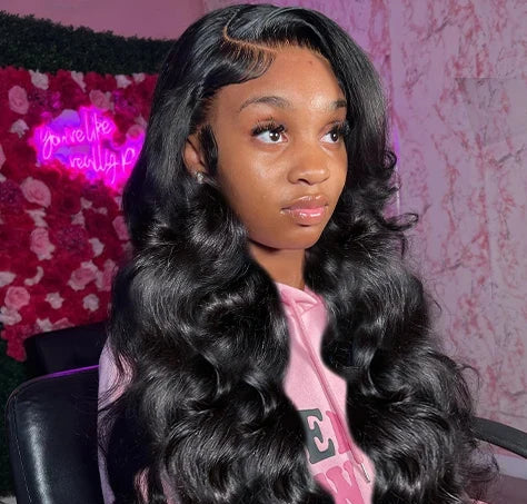 Premium Lace Front Body Wave Human Hair Wig – Long 26"+ Length, 100% Virgin Hair, Transparent Swiss Lace, Natural Pre-Plucked Hairline