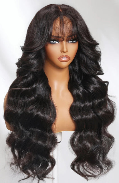 Loose Wave 13x4 Transparent Lace Front Wig – 100% Human Hair, 26+ Inch, Swiss Lace