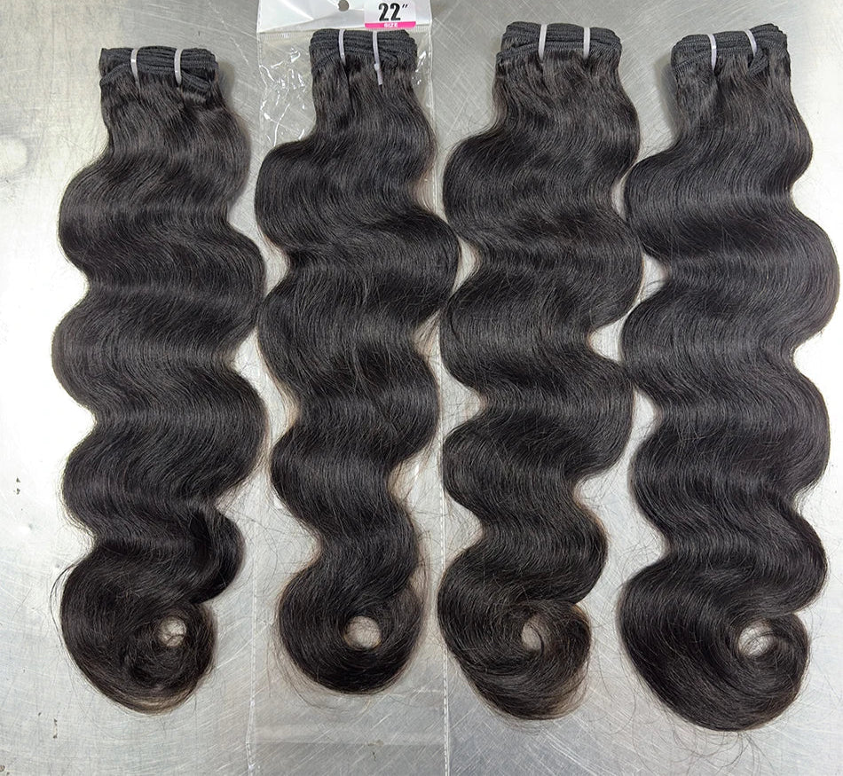 12A Malaysian Body Wave Virgin Hair Bundles - Natural Black, Soft & Long-Lasting