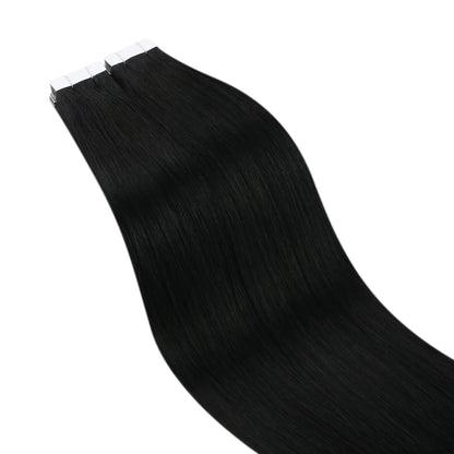 Moresoo Tape-In Hair Extensions | 100% Real Human Hair, Straight Texture, 12-24 Inch, Balayage & Highlight Colors
