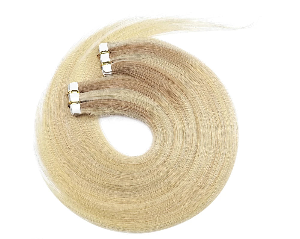 VeSunny 100% Real Human Hair Tape-In Extensions | 12-24 Inch, Silky Straight, Volume & Length