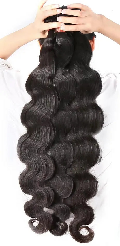 Premium Body Wave Human Hair Bundles – Natural, Machine Double Weft, Can Be Permed, No Chemical Processing
