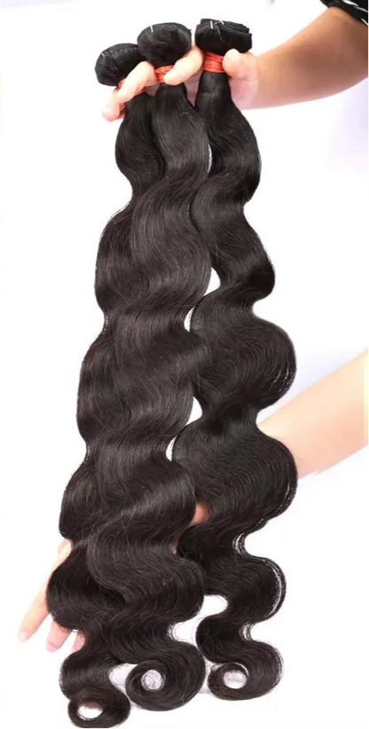 Premium Body Wave Human Hair Bundles – Natural, Machine Double Weft, Can Be Permed, No Chemical Processing