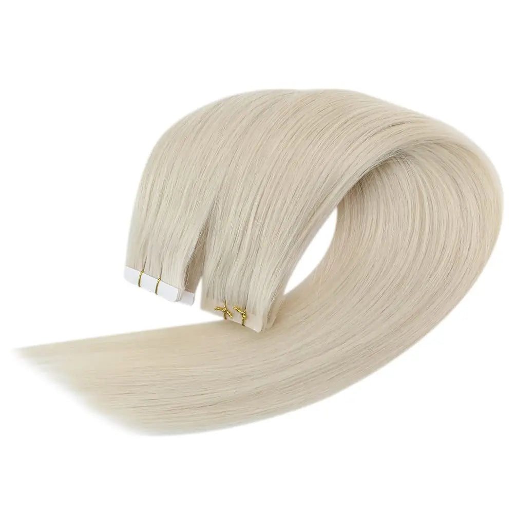 Virgin Human Hair Invisible Tape-In Extensions | 100% Real Hair, Lightweight & Reusable