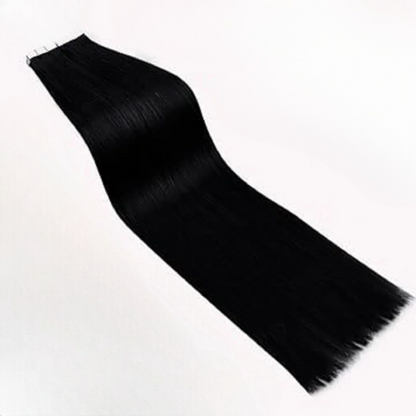YoungSee 100% Human Hair Tape-in Extensions | Natural Straight | 12-24 Inch | Can Be Dyed Darker | Lightweight & Comfortable