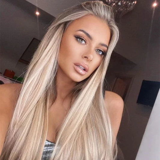 Curly T-Part Glueless Synthetic Lace Wig for Women – Natural Light Brown Lace, Comfortable & Affordable