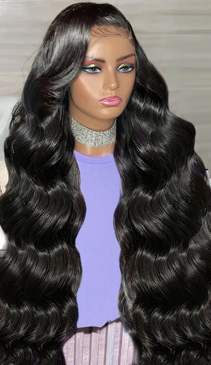 Long 26+ Inch Body Wave Lace Front Wig – 13x4 & 13x6 Transparent Swiss Lace, 100% Human Hair