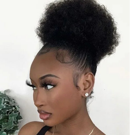 Curly Chignon Hair Bun – Rubber Band Attachment, 4-8 Inch Length, Permable & Dyeable, Pure Color