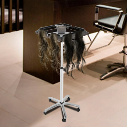 Adjustable Rolling Salon Tray Cart with Storage Buckets & 5 Universal Wheels – Durable, Modern, and Practical