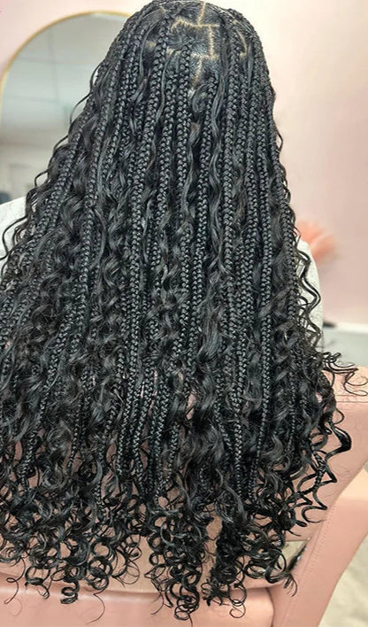 Deep Wave Boho Braids Human Hair – 100% Natural, No Shedding, & Tangle-Free Extensions