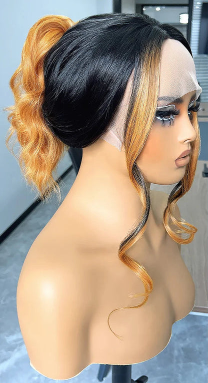 Long Wavy Synthetic Lace Wig for Black Women – Heat Resistant, Adjustable Fit, Natural Look
