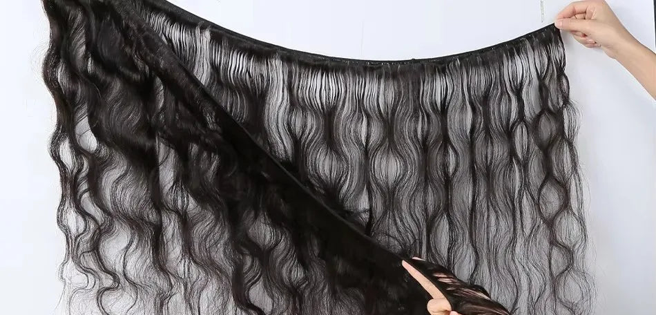 Premium Body Wave Human Hair Bundles – Natural, Machine Double Weft, Can Be Permed, No Chemical Processing