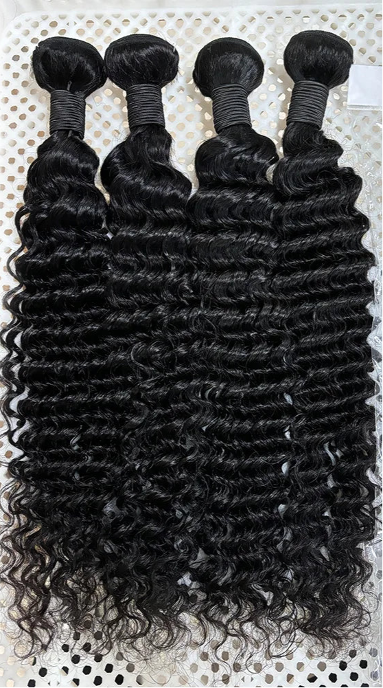 Premium Deep Wave Human Hair Bundles – 100% Virgin Hair, No Shedding, Fast Delivery