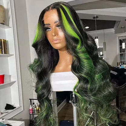 Long Wavy Synthetic Lace Wig for Black Women – Heat Resistant, Light Brown Lace, Premium Quality, Natural Black Hair Look