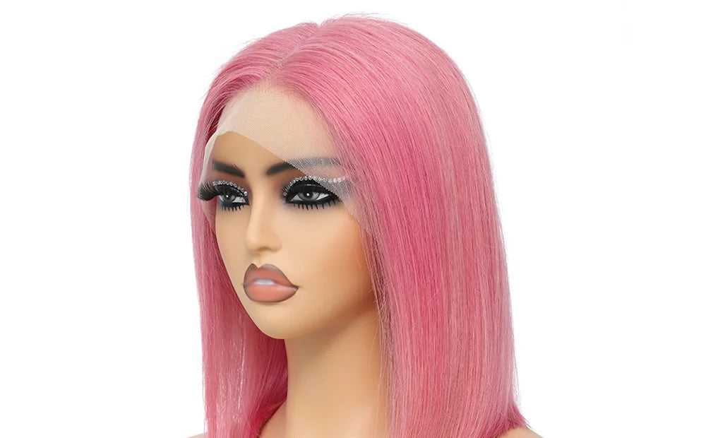 Straight Bob Lace Front Wig – 13x4 Frontal, HD Transparent Lace, Restyle & Curlable, 100% Human Hair