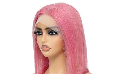 Straight Bob Lace Front Wig – 13x4 Frontal, HD Transparent Lace, Restyle & Curlable, 100% Human Hair