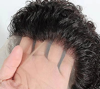 Pixie Curly Lace Frontal Wig – 100% Human Hair, Natural Look, No Chemicals