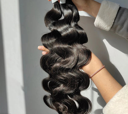 Peruvian Straight Human Hair Bundles - 100% Natural, Sew-In Weaving, Darker Colors Bleachable