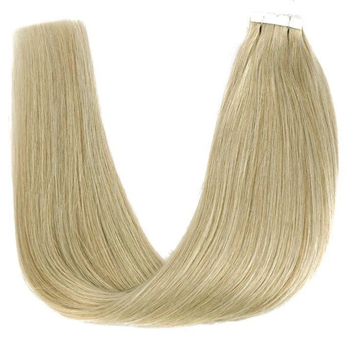 ZURIA Mini Tape-in Hair Extensions – Human Hair, Seamless, Invisible, Hypoallergenic (12-24 Inch)