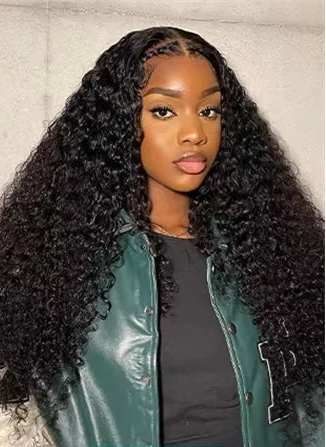 Long Deep Wave Burmese Hair Wig – 100% Remy Human Hair, Glueless Transparent Lace, 26-36 Inches, 200% Density