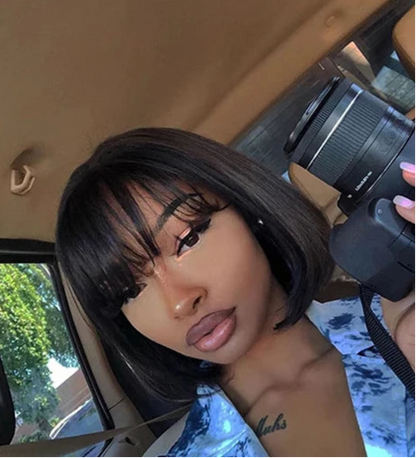 Straight Human Hair Wig – Premium Quality, Natural Look, Comfortable Fit