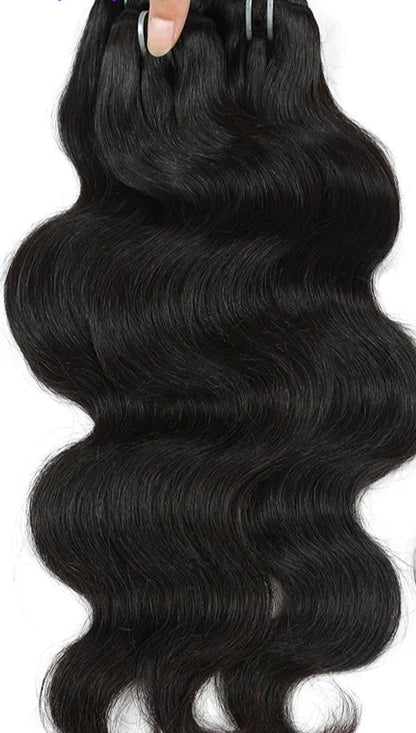 Premium Body Wave Human Hair Bundles – Machine Double Weft, Dyeable & Perm-Friendly