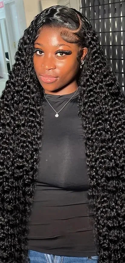26-Inch Deep Wave Lace Front Wig – 100% Human Hair