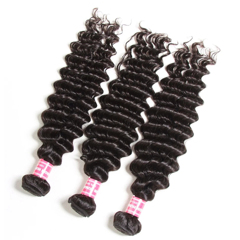 Premium Deep Wave Human Hair Extensions – Natural, Chemical-Free, and Dye-Friendly