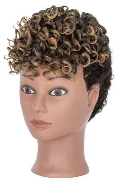 Natural-Looking Afro Clip-In Blunt Bangs – High-Temperature Synthetic Fiber, 6-8 Inch